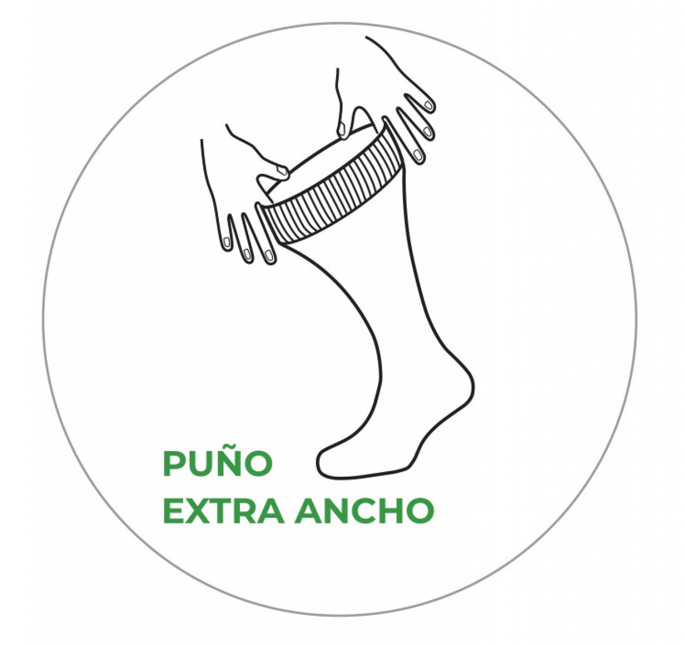calcetín minimedia unisex color blanco puño extra-ancho para sanitarios - ref. 6010