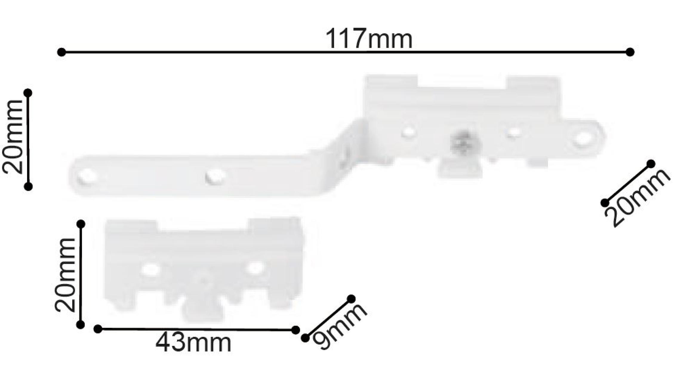 Ref. D.1001: corredera maestra riel Trim
