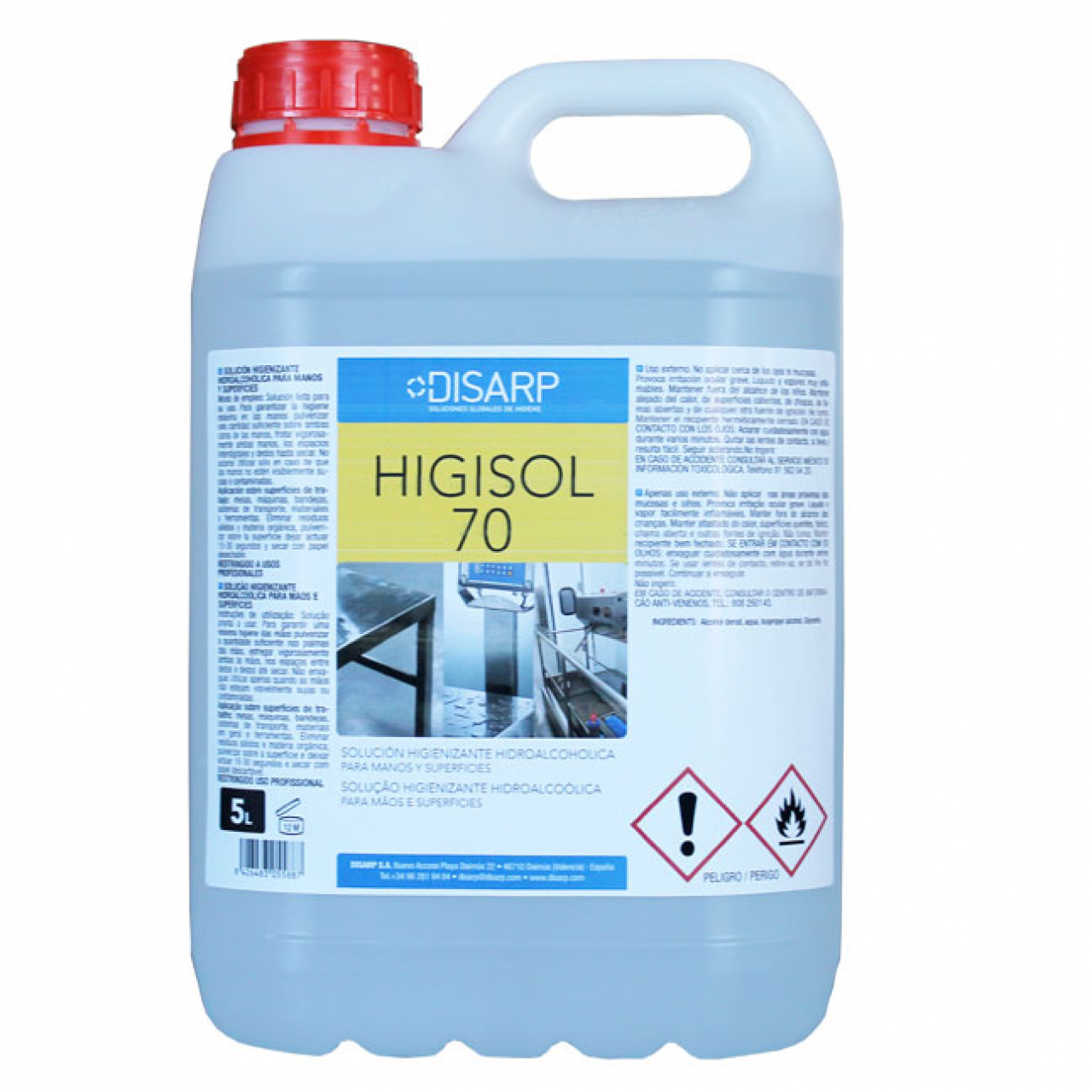 Higisol 70, Higienizante hidroalcohólico 5 Litros